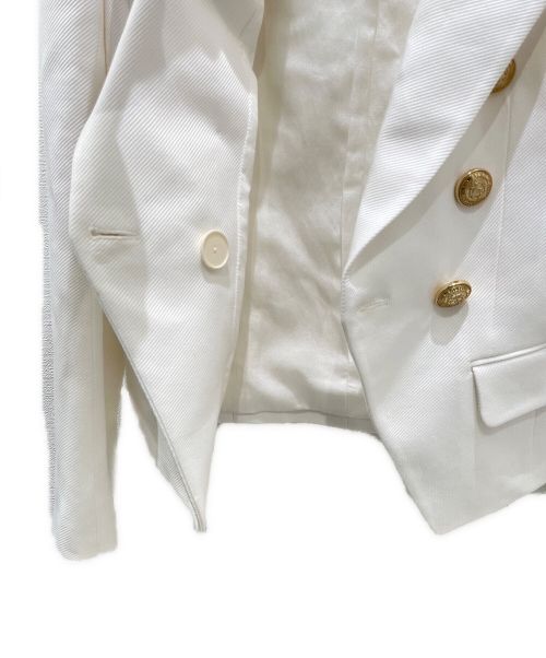 BALMAIN（バルマン）BALMAIN (バルマン) ダブルジャケット ホワイト サイズ:36の古着・服飾アイテム