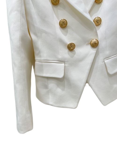 BALMAIN（バルマン）BALMAIN (バルマン) ダブルジャケット ホワイト サイズ:36の古着・服飾アイテム