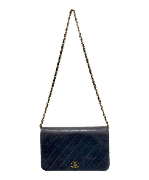 CHANEL（シャネル）CHANEL (シャネル) フルフラップチェーンショルダーバッグ ブラック サイズ:23の古着・服飾アイテム