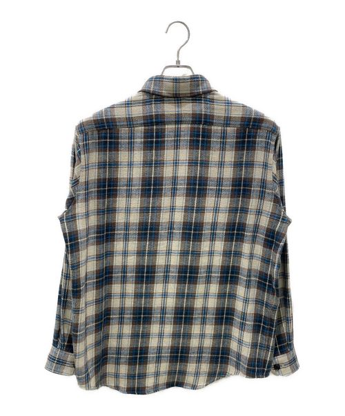 CELINE（セリーヌ）CELINE (セリーヌ) Checked Cotton Loose Shirt/チェック コットン ルーズ シャツ ベージュ サイズ:37の古着・服飾アイテム