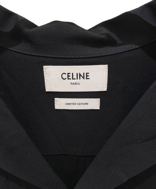CELINE（セリーヌ）CELINE (セリーヌ) トルバドゥール ハワイアンシャツ ブラック サイズ:38の古着・服飾アイテム