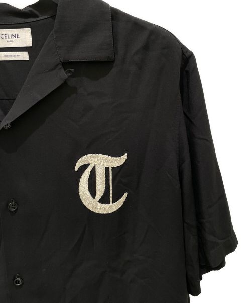 CELINE（セリーヌ）CELINE (セリーヌ) トルバドゥール ハワイアンシャツ ブラック サイズ:38の古着・服飾アイテム