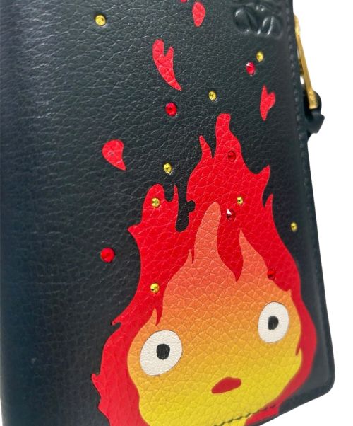LOEWE（ロエベ）LOEWE (ロエベ) ハウルの動く城 (ハウルノウゴクシロ) カルシファー スリムジップ バイフォールド ウォレットの古着・服飾アイテム