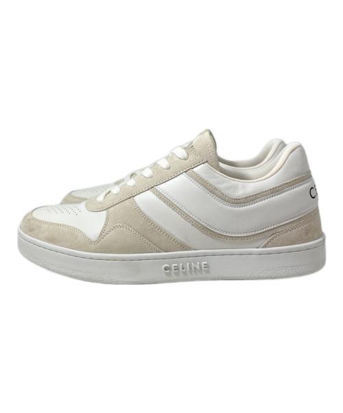CELINE（セリーヌ）CELINE (セリーヌ) Low cut sneaker（ローカットスニーカー） ホワイト×ベージュ サイズ:42の古着・服飾アイテム