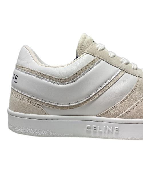 CELINE（セリーヌ）CELINE (セリーヌ) Low cut sneaker（ローカットスニーカー） ホワイト×ベージュ サイズ:42の古着・服飾アイテム