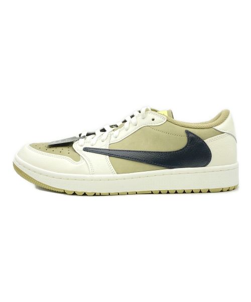 NIKE（ナイキ）NIKE (ナイキ) Travis Scott (トラヴィス スコット) AIR JORDAN 1 LOW GOLF NRG NEUTRAL OLIVE サイズ:27.5cm （US 9.5） 未使用品の古着・服飾アイテム