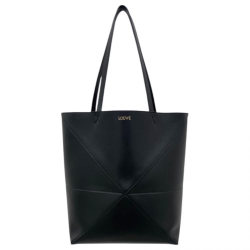 LOEWE（ロエベ）LOEWE (ロエベ) パズルフォルド トート ミディアム （シャイニーカーフ） ブラック サイズ:ミディアムの古着・服飾アイテム