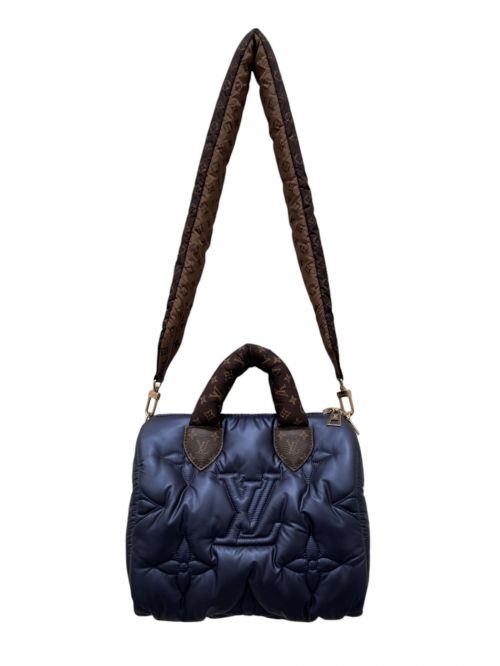 LOUIS VUITTON（ルイ ヴィトン）LOUIS VUITTON (ルイ ヴィトン) LVピロー スピーディ・バンドリエール25 M21061 ネイビー×ブラウンの古着・服飾アイテム
