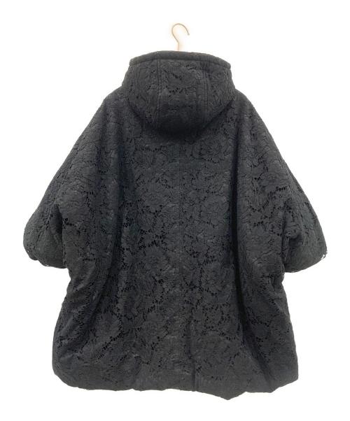 VALENTINO（ヴァレンティノ）VALENTINO (ヴァレンティノ) レースデザイン中綿コート ブラック サイズ:36の古着・服飾アイテム