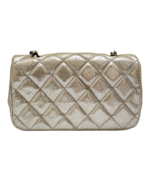 CHANEL（シャネル）CHANEL (シャネル) チェーンショルダーバッグ マトラッセ シルバー×シルバー金具 サイズ:17の古着・服飾アイテム