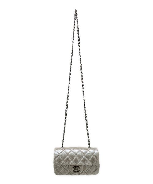 CHANEL（シャネル）CHANEL (シャネル) チェーンショルダーバッグ マトラッセ シルバー×シルバー金具 サイズ:17の古着・服飾アイテム