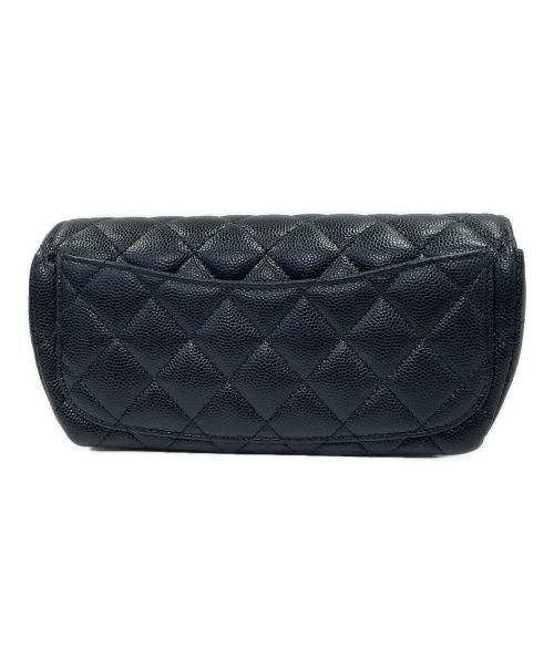 CHANEL（シャネル）CHANEL (シャネル) アイウェアケース マトラッセ キャビアスキン ブラック×シルバー金具の古着・服飾アイテム