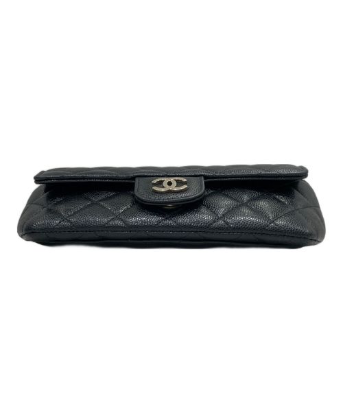 CHANEL（シャネル）CHANEL (シャネル) アイウェアケース マトラッセ キャビアスキン ブラック×シルバー金具の古着・服飾アイテム