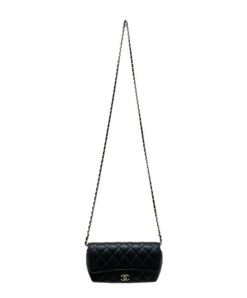 CHANEL（シャネル）CHANEL (シャネル) アイウェアケース マトラッセ キャビアスキン ブラック×シルバー金具の古着・服飾アイテム