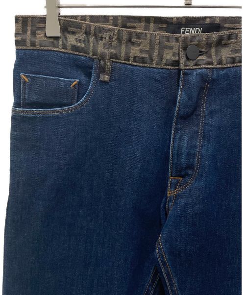 FENDI（フェンディ）FENDI (フェンディ) ズッカ ベルトライン デニムパンツ サイズ:32の古着・服飾アイテム