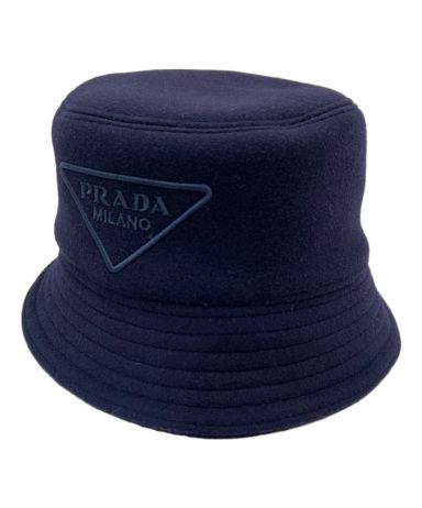 中古・古着通販】PRADA (プラダ) カシミヤ混 バケットハット ネイビー