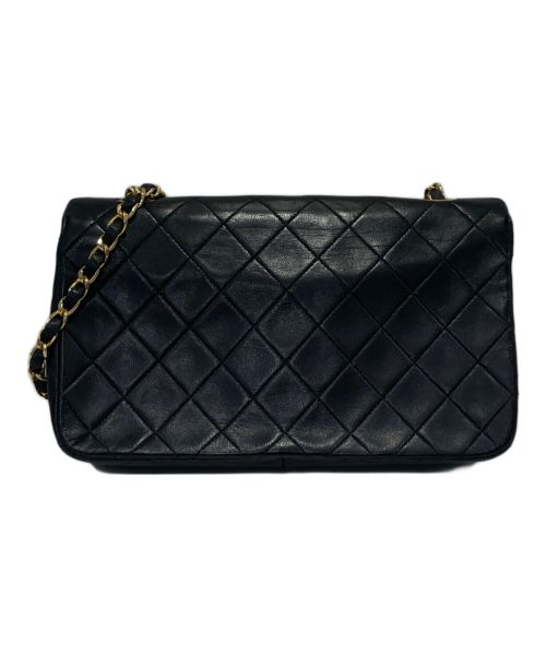 CHANEL（シャネル）CHANEL (シャネル) シングルフラップチェーンショルダーバッグ マトラッセ23 ブラック×ゴールド金具 サイズ:23の古着・服飾アイテム