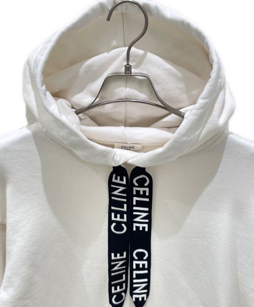 CELINE（セリーヌ）CELINE (セリーヌ) ルーズフーディー ホワイト サイズ:Mの古着・服飾アイテム