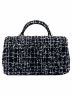CHANEL (シャネル) トップハンドル ツイード チェーンショルダーバッグ ブラック×ゴールド金具 サイズ:20：750000円