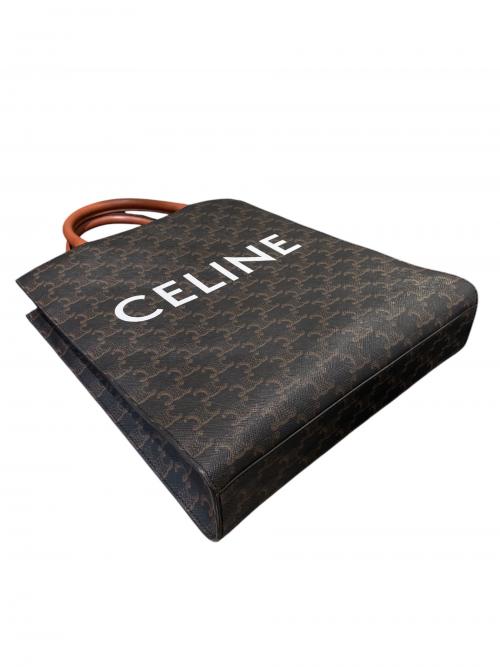 CELINE（セリーヌ）CELINE (セリーヌ) スモール バーティカル カバ トリオンフ キャンバス ブラウンの古着・服飾アイテム