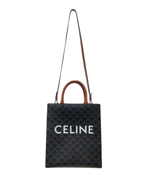 CELINE（セリーヌ）CELINE (セリーヌ) スモール バーティカル カバ トリオンフ キャンバス ブラウンの古着・服飾アイテム