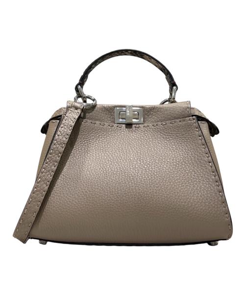 FENDI（フェンディ）FENDI (フェンディ) セレリア ピーカブー ミニ グレー×シルバー金具 サイズ:ミニの古着・服飾アイテム