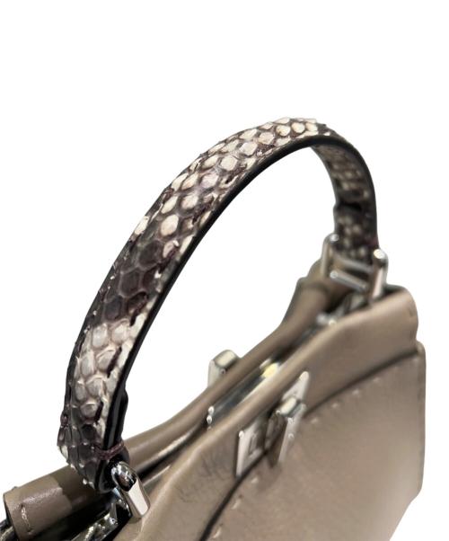 FENDI（フェンディ）FENDI (フェンディ) セレリア ピーカブー ミニ グレー×シルバー金具 サイズ:ミニの古着・服飾アイテム