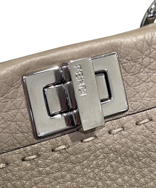 FENDI（フェンディ）FENDI (フェンディ) セレリア ピーカブー ミニ グレー×シルバー金具 サイズ:ミニの古着・服飾アイテム