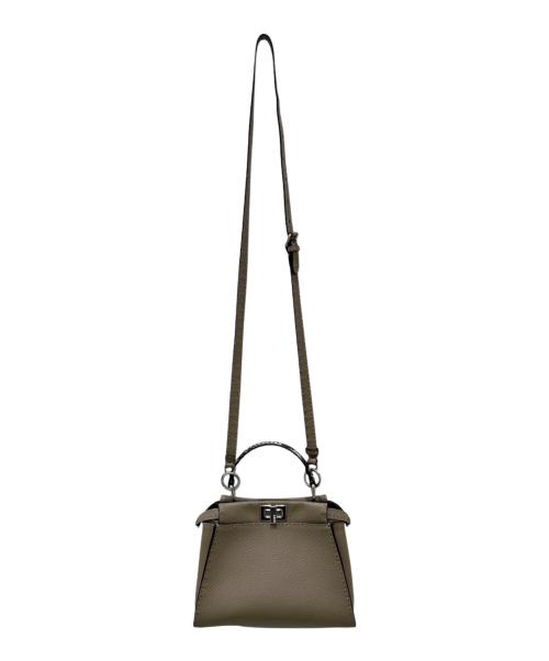 FENDI（フェンディ）FENDI (フェンディ) セレリア ピーカブー ミニ グレー×シルバー金具 サイズ:ミニの古着・服飾アイテム