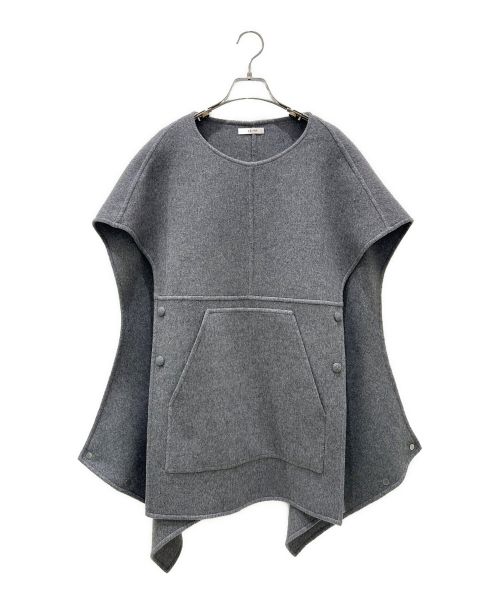 CELINE（セリーヌ）CELINE (セリーヌ) フィービー期 カシミヤ ポンチョ グレー サイズ:36の古着・服飾アイテム