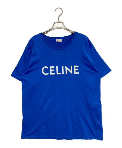 CELINE（セリーヌ）CELINE (セリーヌ) ロゴTシャツ ブルー サイズ:Lの古着・服飾アイテム