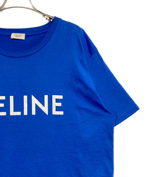 CELINE（セリーヌ）CELINE (セリーヌ) ロゴTシャツ ブルー サイズ:Lの古着・服飾アイテム