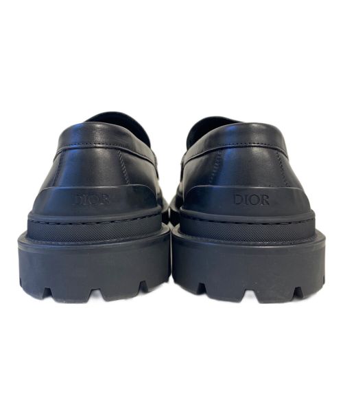 Christian Dior（クリスチャン ディオール）Christian Dior (クリスチャン ディオール) ロゴローファー ブラック サイズ:42の古着・服飾アイテム