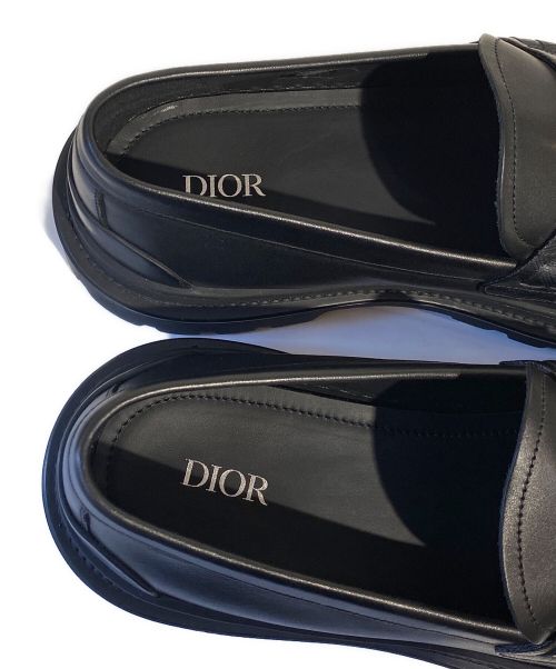 Christian Dior（クリスチャン ディオール）Christian Dior (クリスチャン ディオール) ロゴローファー ブラック サイズ:42の古着・服飾アイテム