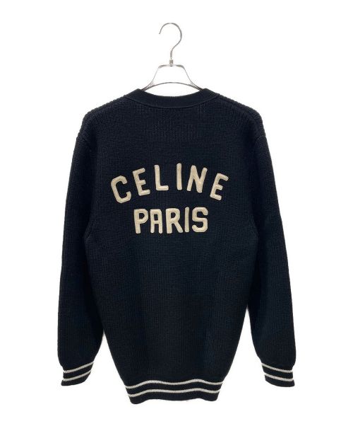CELINE（セリーヌ）CELINE (セリーヌ) ロング カレッジカーディガン  ブラック サイズ:Sの古着・服飾アイテム