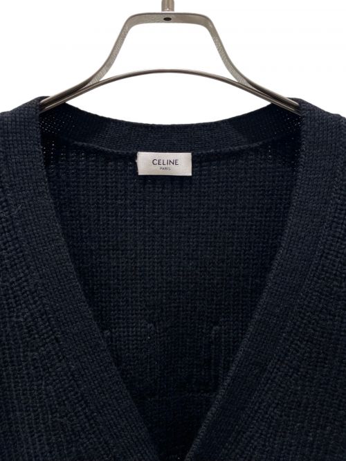 CELINE（セリーヌ）CELINE (セリーヌ) ロング カレッジカーディガン  ブラック サイズ:Sの古着・服飾アイテム