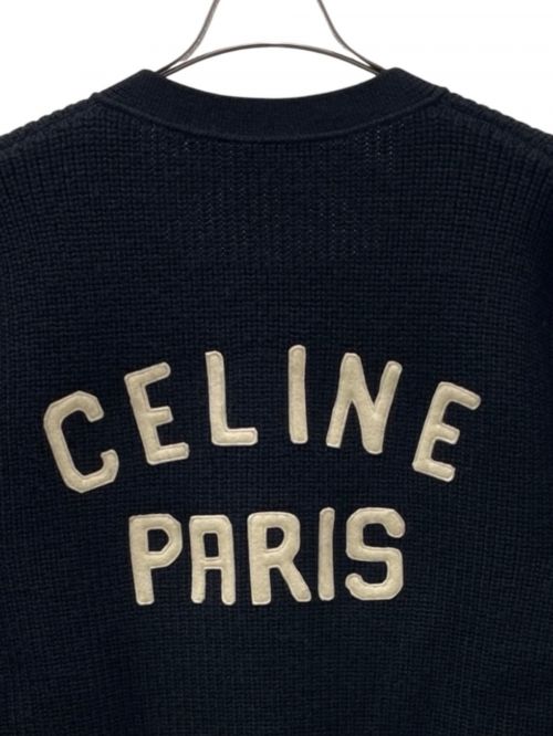CELINE（セリーヌ）CELINE (セリーヌ) ロング カレッジカーディガン  ブラック サイズ:Sの古着・服飾アイテム