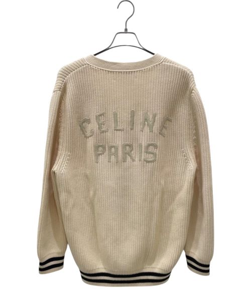 CELINE（セリーヌ）CELINE (セリーヌ) ロング カレッジカーディガン ホワイト サイズ:Sの古着・服飾アイテム