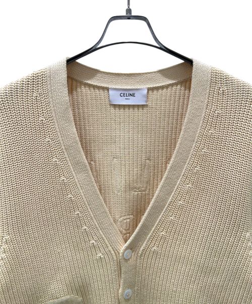 CELINE（セリーヌ）CELINE (セリーヌ) ロング カレッジカーディガン ホワイト サイズ:Sの古着・服飾アイテム
