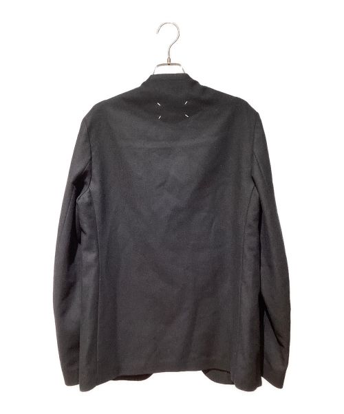 Maison Margiela（メゾンマルジェラ）Maison Margiela (メゾンマルジェラ) Collarless Wool Jacket（ノーカラーウールジャケット） ブラック サイズ:46の古着・服飾アイテム