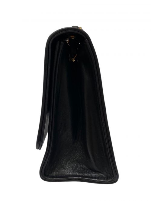 CHANEL（シャネル）CHANEL (シャネル) マトラッセ19/シングルフラップチェーンショルダーバッグ ブラック×ゴールド サイズ:19の古着・服飾アイテム