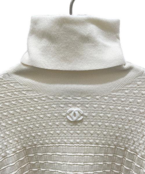 CHANEL（シャネル）CHANEL (シャネル) カシミヤ ハイネック ニット アイボリー サイズ:38の古着・服飾アイテム