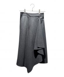 CELINE（セリーヌ）の古着「CELINE Wool Wrap Skirt/ウールラップスカート/	2J077325C」｜グレー