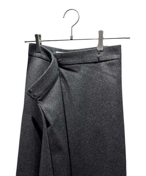 CELINE（セリーヌ）CELINE (セリーヌ) CELINE Wool Wrap Skirt/ウールラップスカート/	2J077325C グレー サイズ:34の古着・服飾アイテム