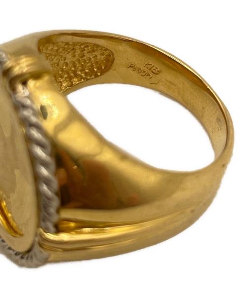 NO BRAND（ノーブランド）NO BRAND (ノーブランド) K18×Pt900コインリング サイズ:15号の古着・服飾アイテム