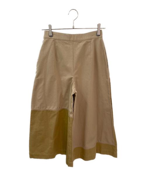 LOEWE（ロエベ）LOEWE (ロエベ) サイドプリーツワイドパンツ カーキ サイズ:34の古着・服飾アイテム