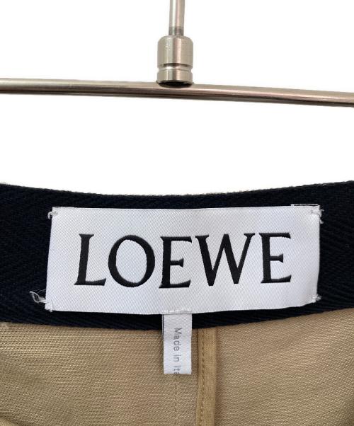 LOEWE（ロエベ）LOEWE (ロエベ) サイドプリーツワイドパンツ カーキ サイズ:34の古着・服飾アイテム
