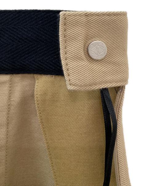 LOEWE（ロエベ）LOEWE (ロエベ) サイドプリーツワイドパンツ カーキ サイズ:34の古着・服飾アイテム