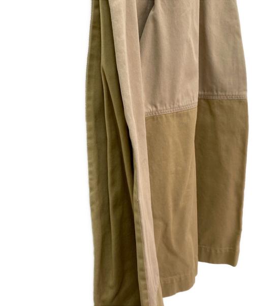 LOEWE（ロエベ）LOEWE (ロエベ) サイドプリーツワイドパンツ カーキ サイズ:34の古着・服飾アイテム