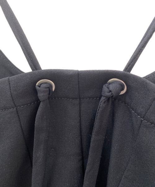 JIL SANDER（ジルサンダー）JIL SANDER (ジルサンダー) プリーツキャミチュニック ブラック サイズ:36の古着・服飾アイテム